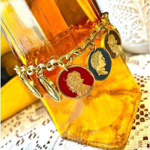 Trifari Coin Charm Bracelet